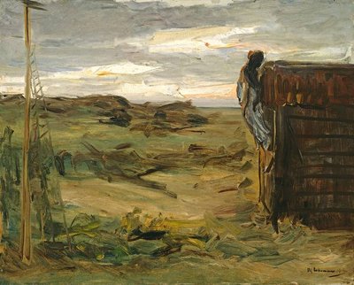 Playa con cobertizos de Max Liebermann